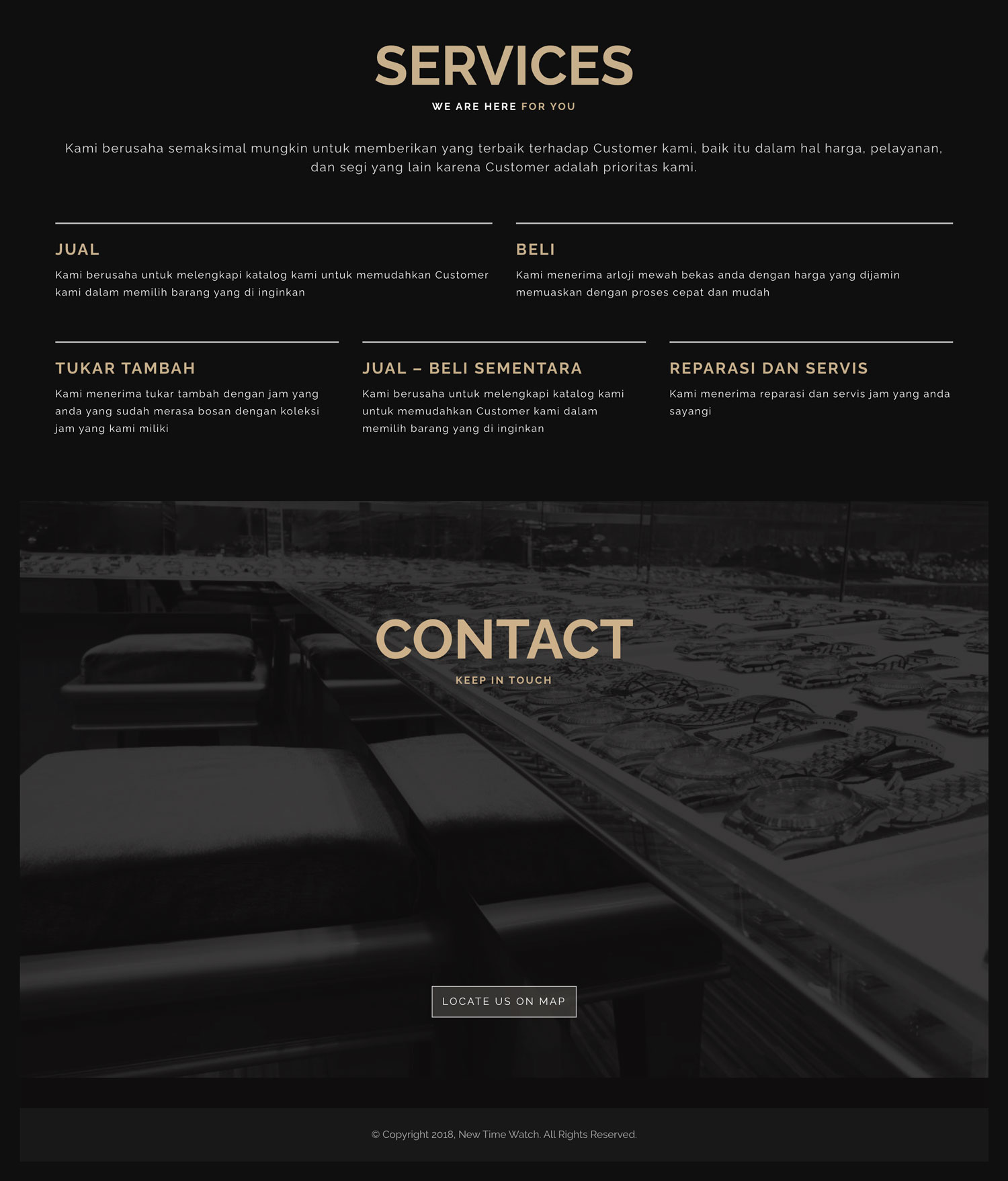 Service Contact Page Preview